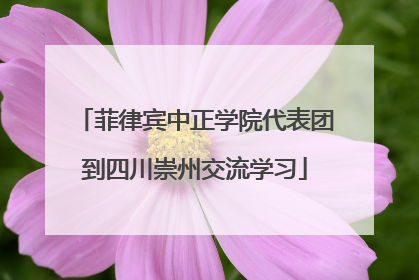 菲律宾中正学院代表团到四川崇州交流学习