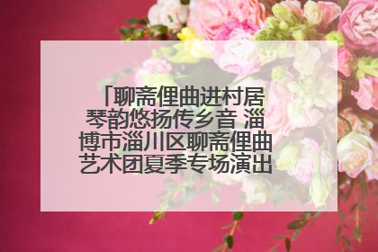 聊斋俚曲进村居 琴韵悠扬传乡音 淄博市淄川区聊斋俚曲艺术团夏季专场演出在杏园子村举行