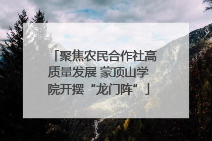 聚焦农民合作社高质量发展 蒙顶山学院开摆“龙门阵”