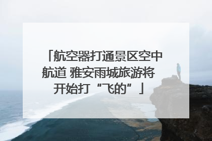 航空器打通景区空中航道 雅安雨城旅游将开始打“飞的”