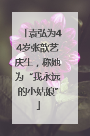 袁弘为44岁张歆艺庆生，称她为“我永远的小姑娘”
