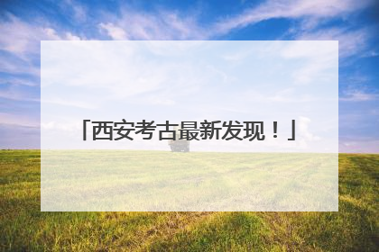 西安考古最新发现！
