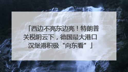 西边不亮东边亮！特朗普关税阴云下，德国最大港口汉堡港积极“向东看”