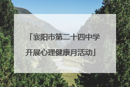 襄阳市第二十四中学开展心理健康月活动