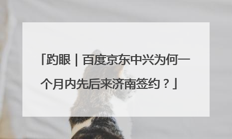 趵眼｜百度京东中兴为何一个月内先后来济南签约？