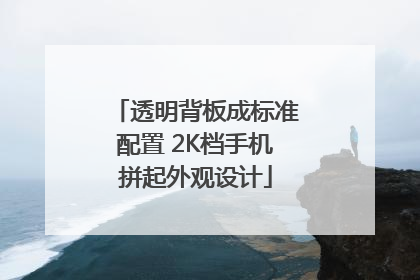 透明背板成标准配置 2K档手机拼起外观设计