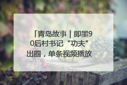 青岛故事｜即墨90后村书记“功夫”出圈，单条视频播放量过600万