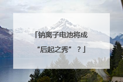 钠离子电池将成“后起之秀”？