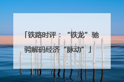 铁路时评：“铁龙”驰骋解码经济“脉动”
