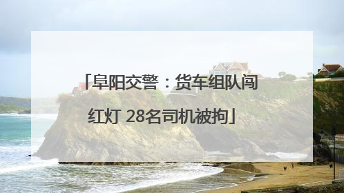 阜阳交警：货车组队闯红灯 28名司机被拘
