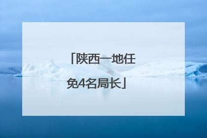陕西一地任免4名局长