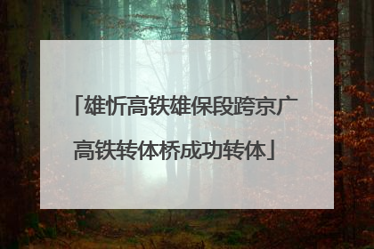 雄忻高铁雄保段跨京广高铁转体桥成功转体