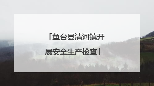 鱼台县清河镇开展安全生产检查