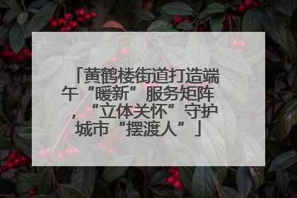 黄鹤楼街道打造端午“暖新”服务矩阵，“立体关怀”守护城市“摆渡人”