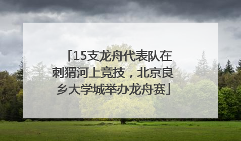 15支龙舟代表队在刺猬河上竞技，北京良乡大学城举办龙舟赛