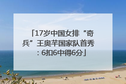 17岁中国女排“奇兵”王奥芊国家队首秀：6扣6中得6分