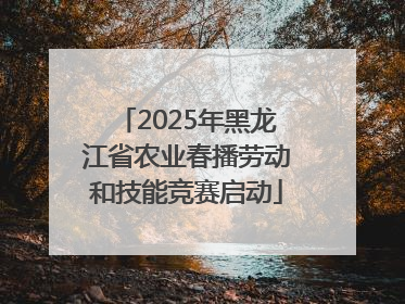 2025年黑龙江省农业春播劳动和技能竞赛启动