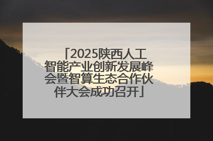 2025陕西人工智能产业创新发展峰会暨智算生态合作伙伴大会成功召开