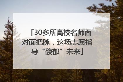 30多所高校名师面对面把脉，这场志愿指导“馥郁”未来