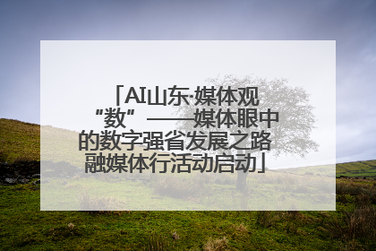 AI山东·媒体观“数”——媒体眼中的数字强省发展之路融媒体行活动启动