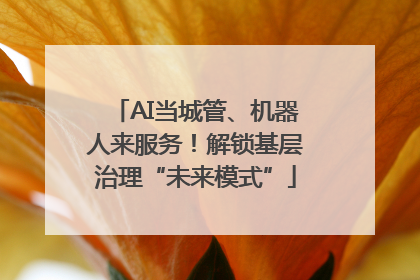 AI当城管、机器人来服务！解锁基层治理“未来模式”