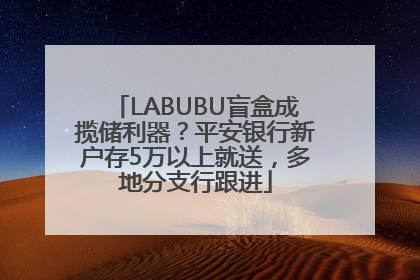LABUBU盲盒成揽储利器？平安银行新户存5万以上就送，多地分支行跟进