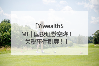 YiwealthSMI｜国投证券空降！关税事件刷屏！